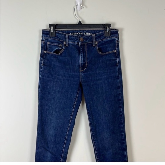 American Eagle Super Stretch Hi-Rise Skinny Super Stretch Jeans Size 4 Long Blue - Picture 2 of 8